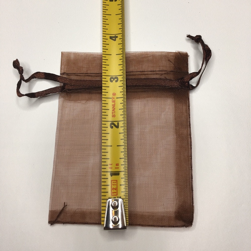 20 Brown Organza Jewelry Gift Bags PRICE-FIRM - Picture 5 of 5
